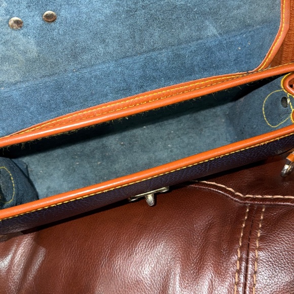 🔥🔥🔥Vintage Dooney & Bourke Blue Leather Box Crossbody Bag - Picture 15 of 15